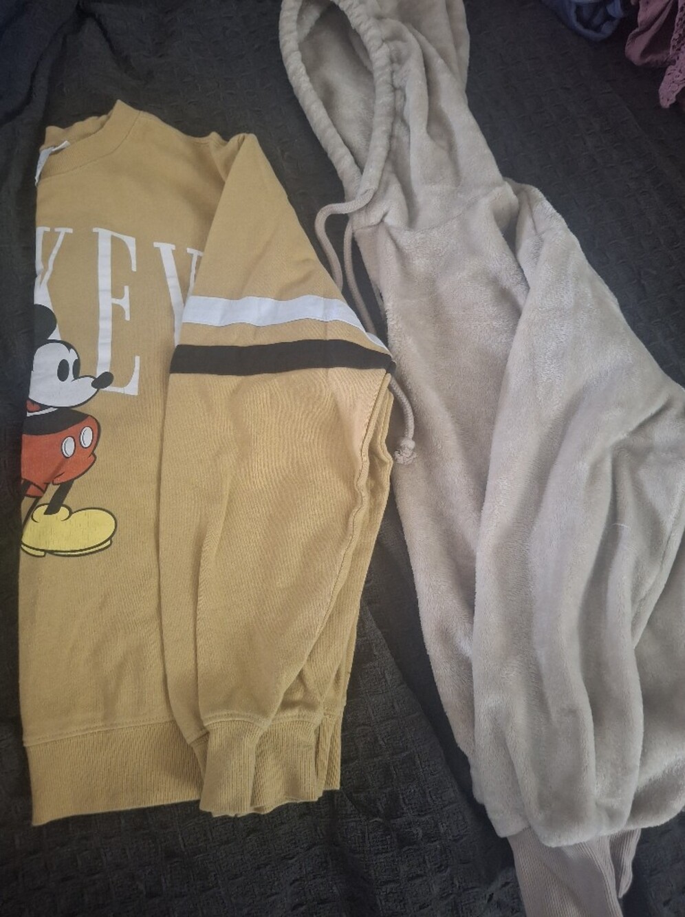 2 Womens Mickey Mouse Sweatshirts Size L